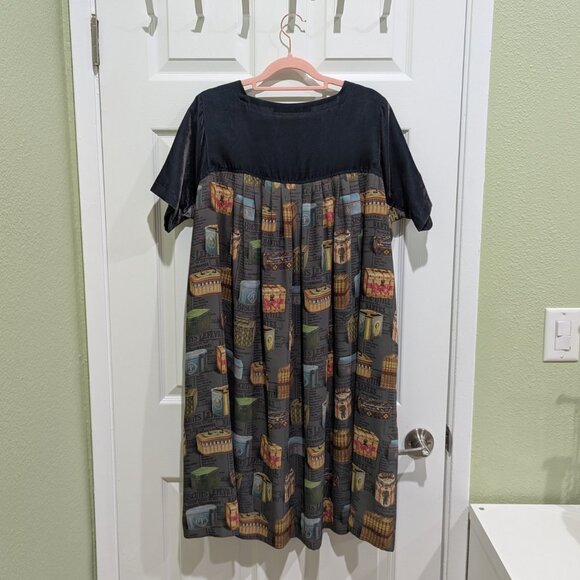 Jane Marple Vintage Biscuits Can Velvet Panel Dress - Picture 3 of 9